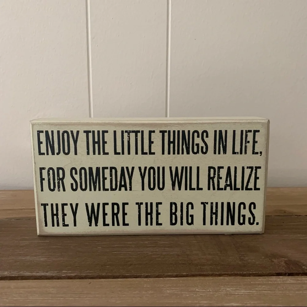 Quote Block Enjoy the little things - Picture 1 of 3